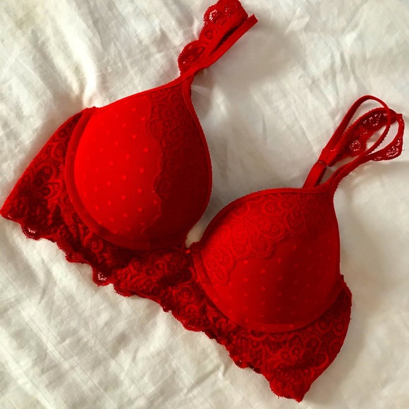 Christmas Red push-up bra - Picture 1 of 5